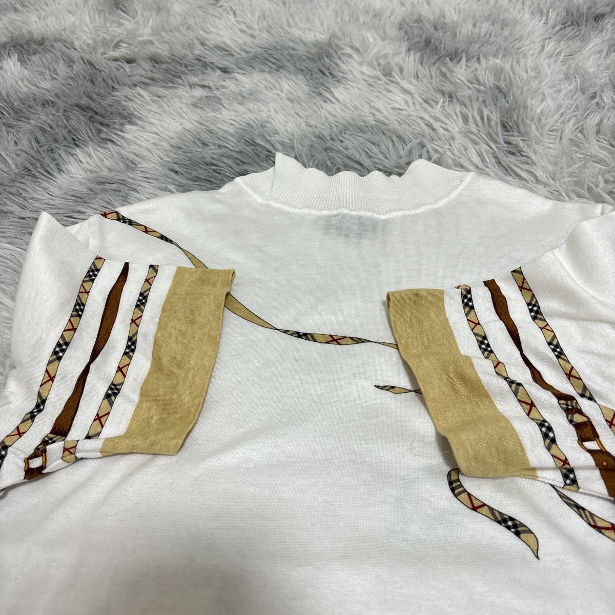 Burberry GOLF ゴルフウエア　Tシャツ　半袖　トップス　ホワイト　L カットソー 春夏 半袖Tシャツ