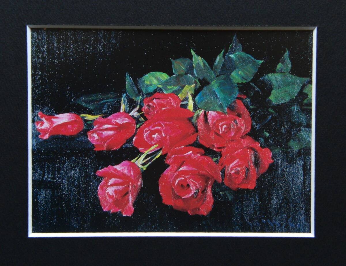  three . right .[ rose ] rare book of paintings in print * frame ., made in Japan new goods picture frame, condition excellent, free shipping 
