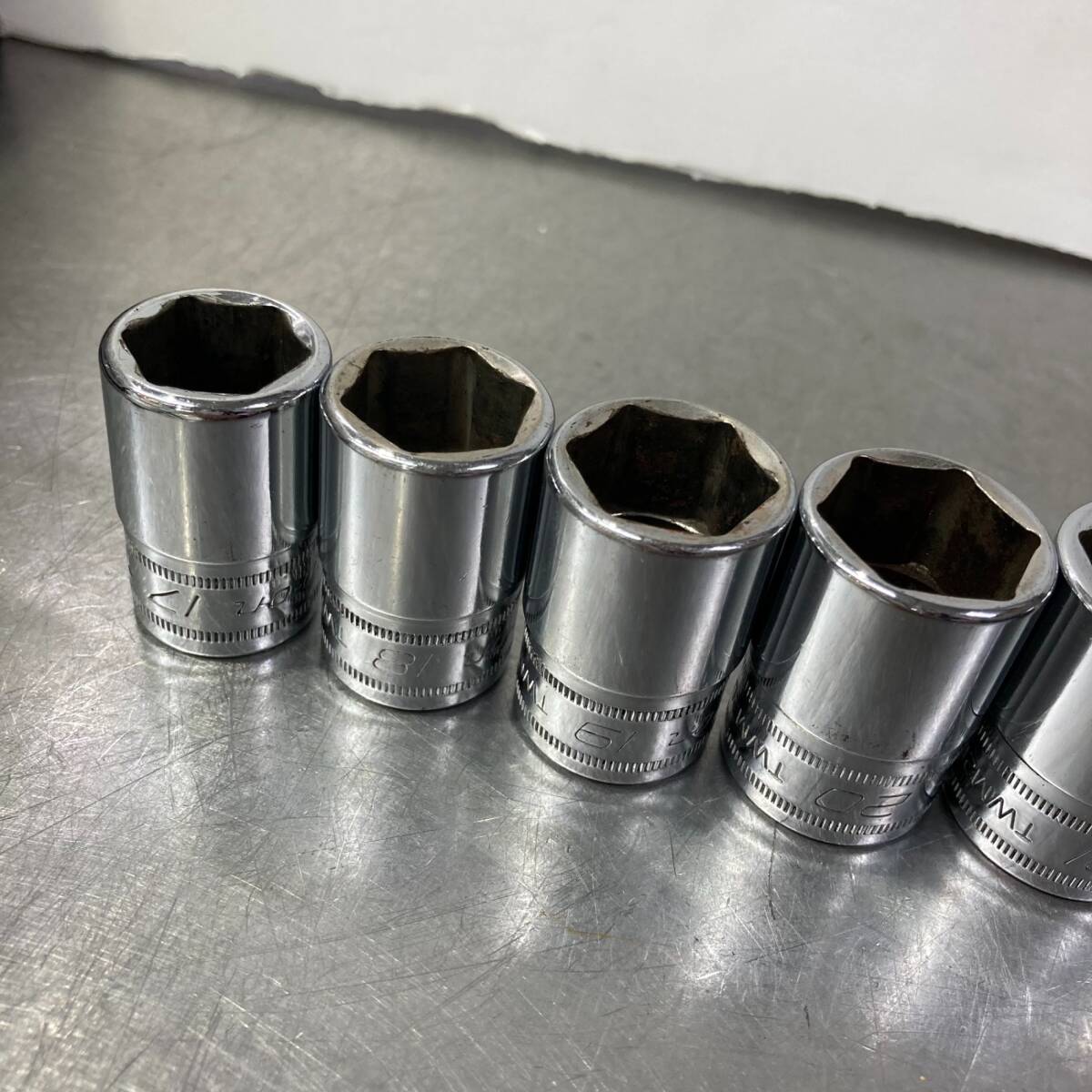 【中古】Snap-on スナップオン 1/2シャローソケット　10個セット TWM17/18/19/20/21/22/24/27/30/32　格安1000円スタート♪