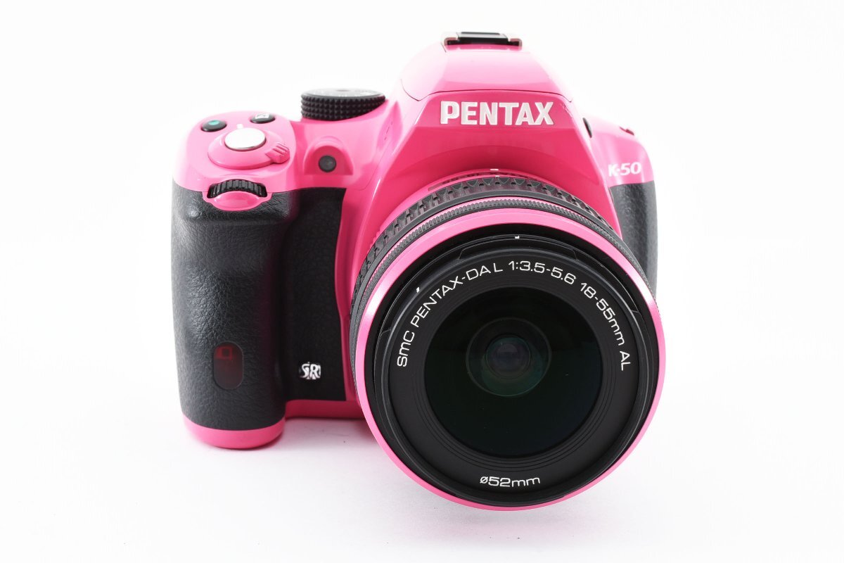 PENTAX K-50 1628万画素 ピンク + 18-55mm AL レンズキット [未使用に近い美品] 8GB SDカード ストラップ 充電器 バッテリー 手ぶれ補正_画像3