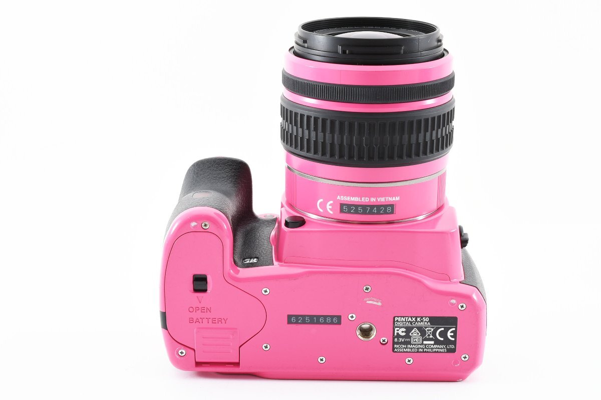 PENTAX K-50 1628万画素 ピンク + 18-55mm AL レンズキット [未使用に近い美品] 8GB SDカード ストラップ 充電器 バッテリー 手ぶれ補正_画像7