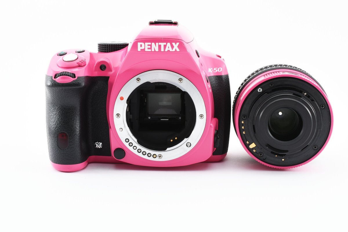 PENTAX K-50 1628万画素 ピンク + 18-55mm AL レンズキット [未使用に近い美品] 8GB SDカード ストラップ 充電器 バッテリー 手ぶれ補正_画像10