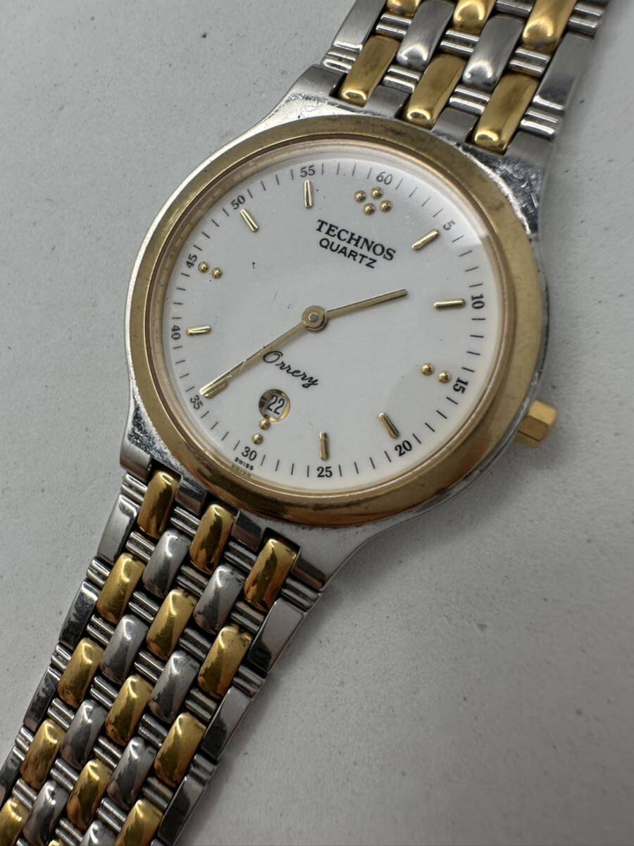 【TECHNOS】クオーツ 腕時計 中古品 稼動 92-8の画像3