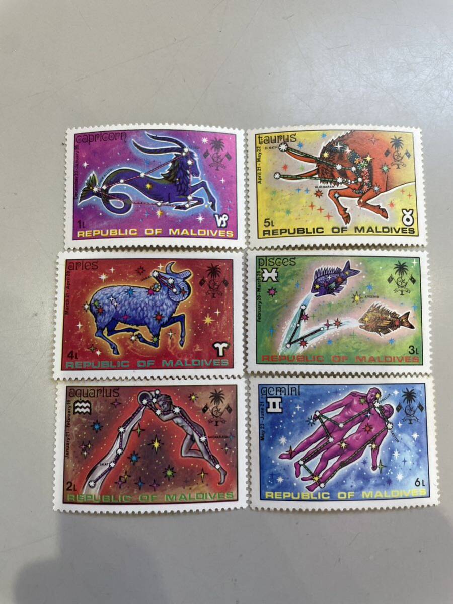 未使用切手 外国切手 モルディブ 6種の画像1