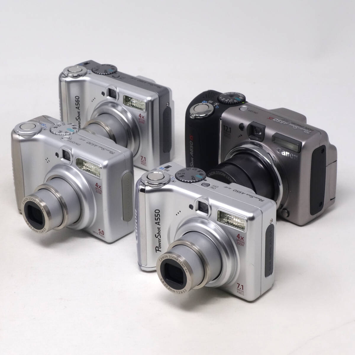 【美品】Canon PowerShot Aシリーズ まとめて 4台 元箱 付属品一式 動作確認済み 単3電池仕様 コンパクトデジタルカメラ キヤノン ①の画像6