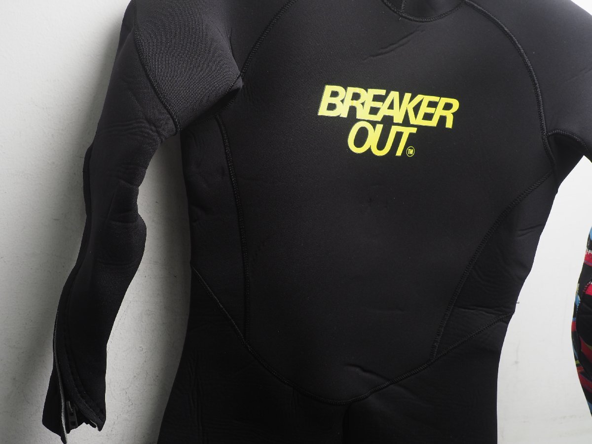 BREAKER OUT ブレーカーアウト ウェットスーツ 5、3mm サイズ:MLB メンズ 平置きサイズ:胸囲45cm腹囲36cm尻囲46cm ランク:AA [3F-58818]の画像3