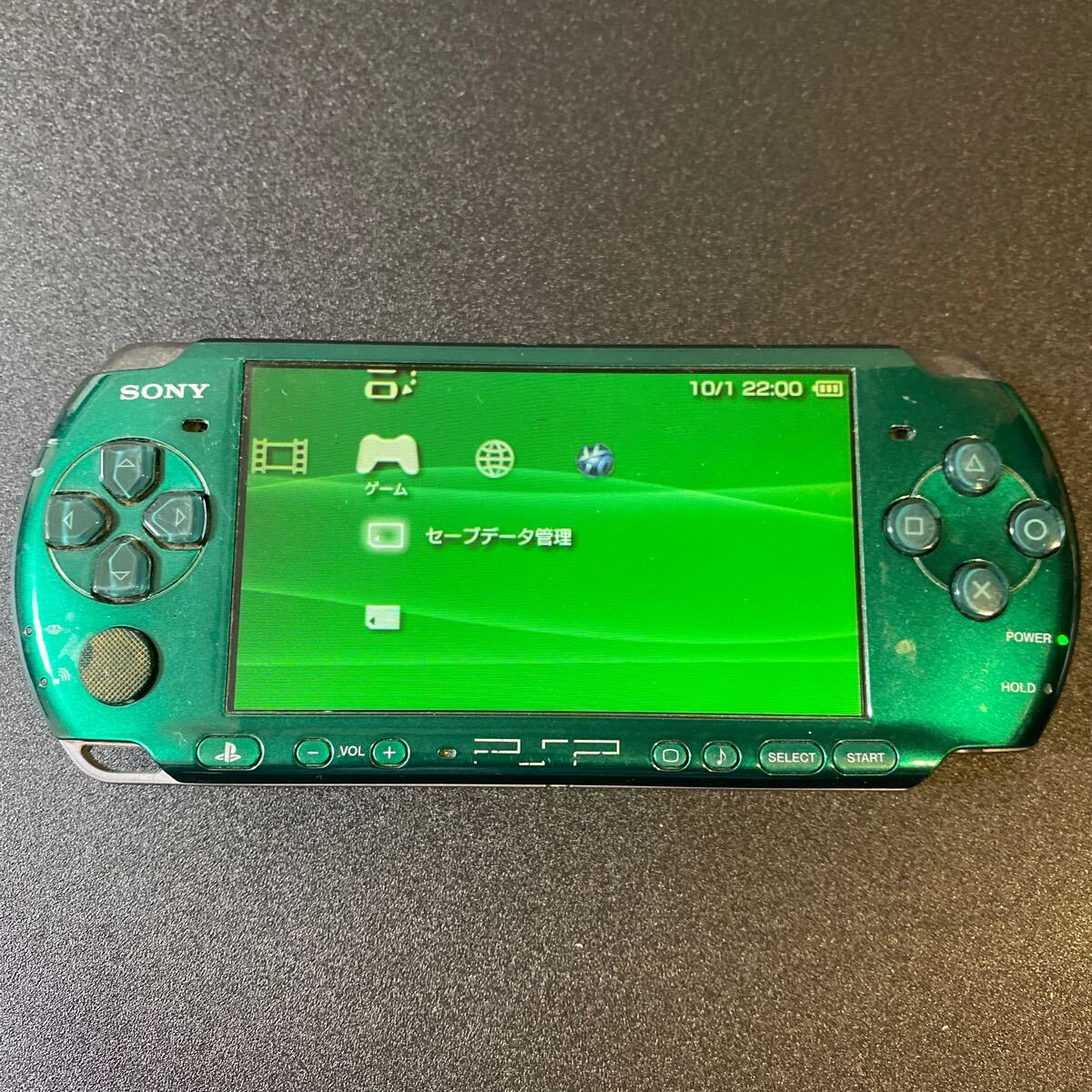 SONY PSP本体 PSP-3000 グリーン 作動品⑥ - ゲーム