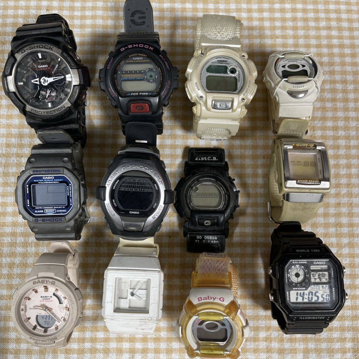 CASIO G-SHOCK Baby-G などクオーツ 不動品 12個 ジャンク