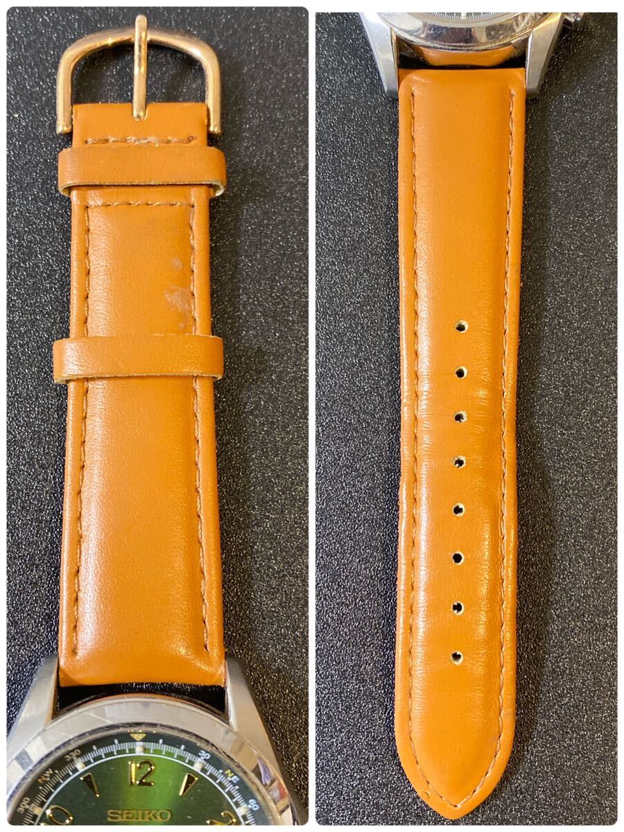 美品！SEIKO セイコー Alpinist 緑 腕時計 6R15-00E0 自動巻き 稼働品①の画像2