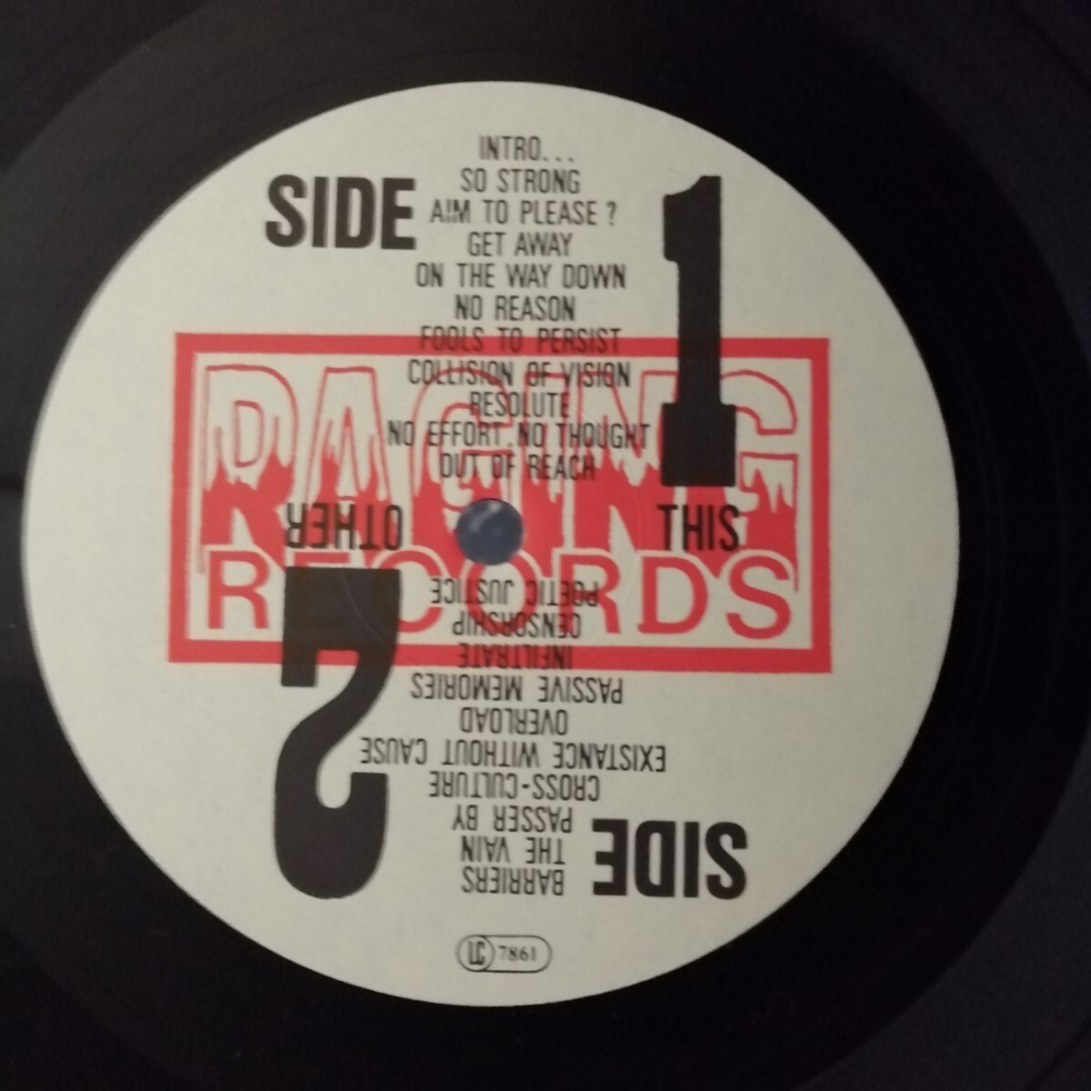 D04 中古LP 中古レコード　RIPCORD poetic justice RAGE 001 UK盤　スラッシュ　UKハードコア_画像6