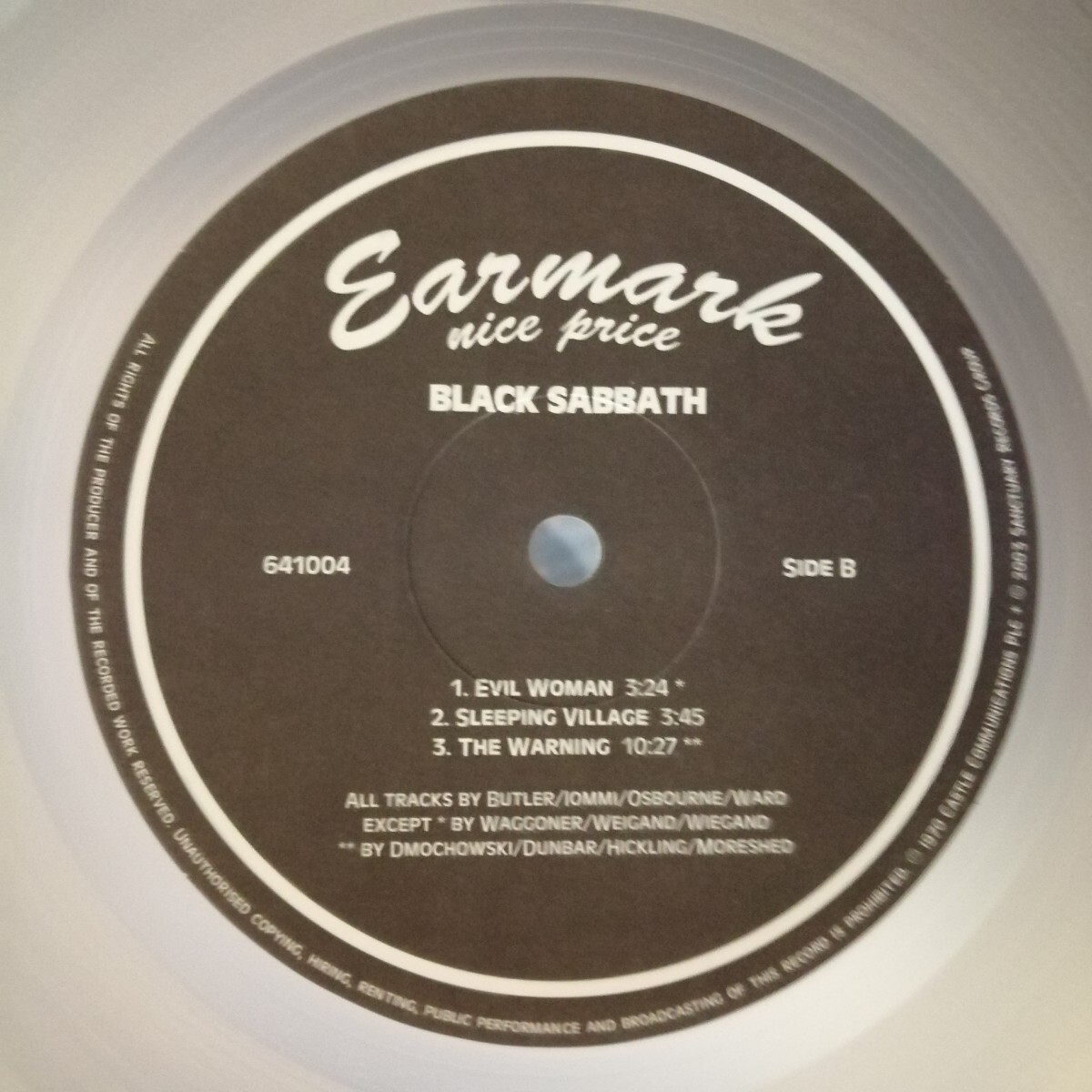 D04 中古LP 中古レコード ブラックサバス　BLACK SABBATH イタリア盤　641004 クリアビニール オジーオズボーン トニーアイオミ 黒い安息日_画像7