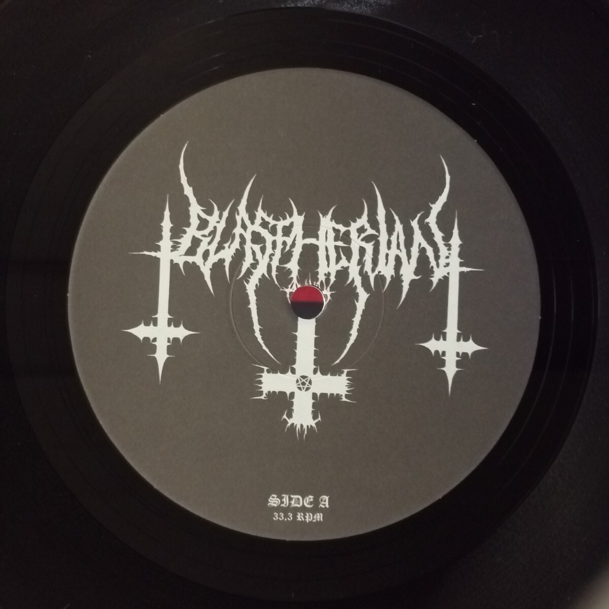 D04 中古LP 中古レコード　BLASFHERIAN alligiance to the will of damnation スウェーデン盤　YOTZ 13 666枚限定　US　デスメタル_画像5