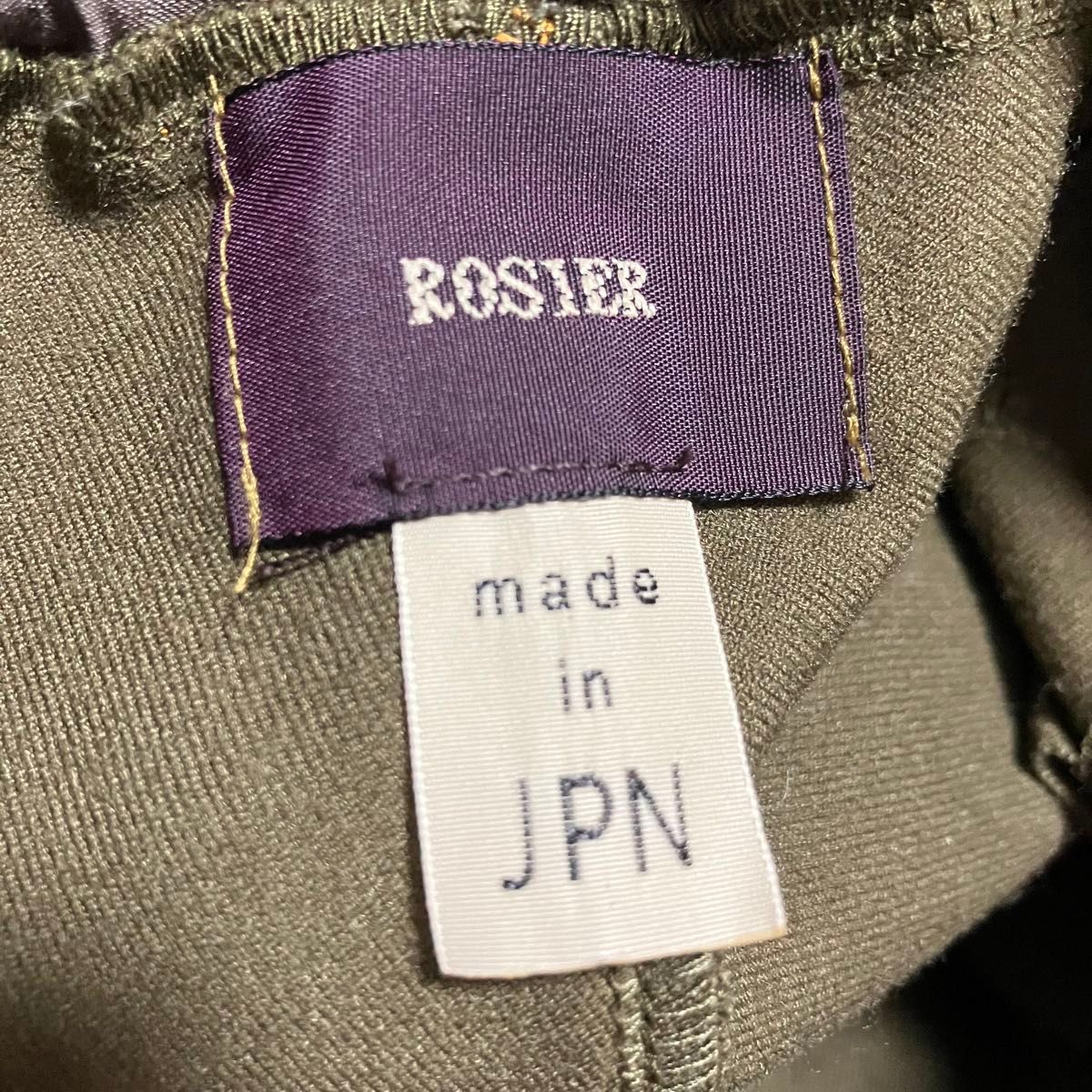 ROSIER カーキワイドパンツ　日本製　made in japan シルクラインパンツ スラックス