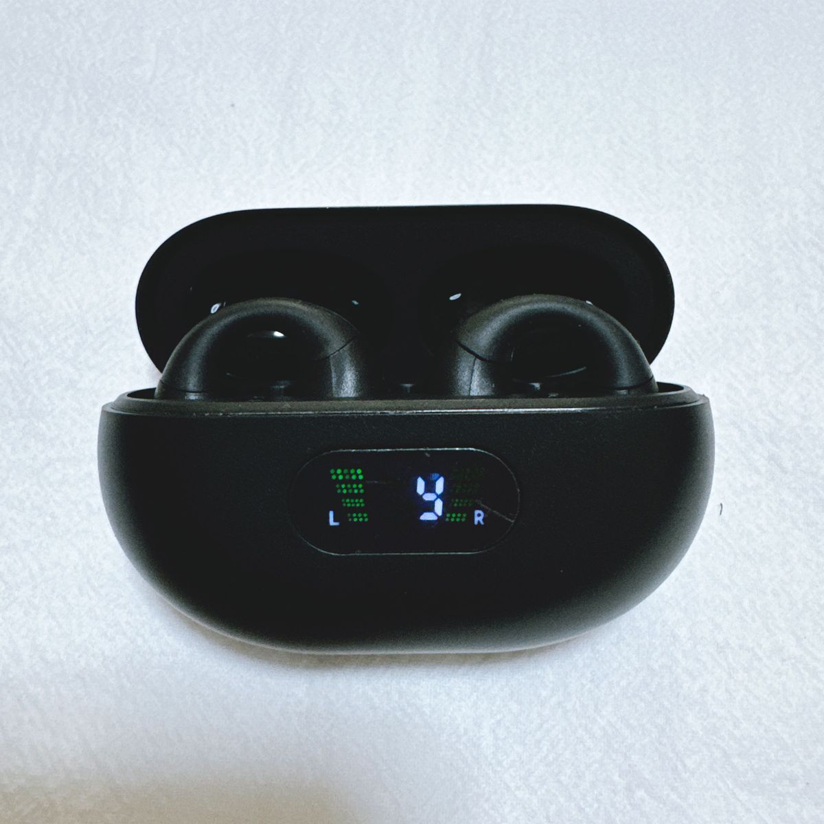 ワイヤレスイヤホン ブラック Bluetooth5.3 耳挟み 骨伝導 空気伝導