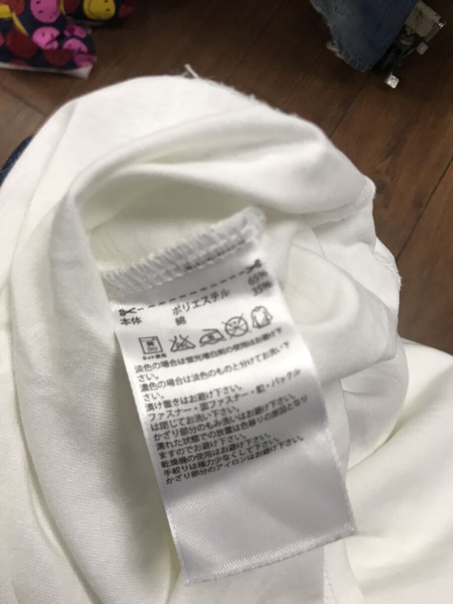 アディダス Tシャツ OT XL 白 climalite ポケット付 袖ボーダー l1_画像7