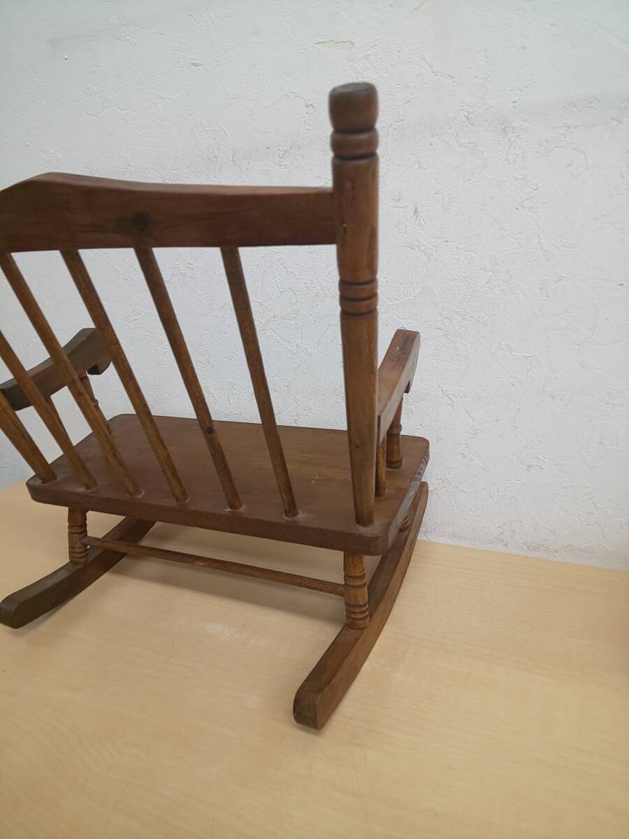 55563◆お人形用の椅子☆ロッキングチェア☆二人掛け☆揺り椅子☆木製