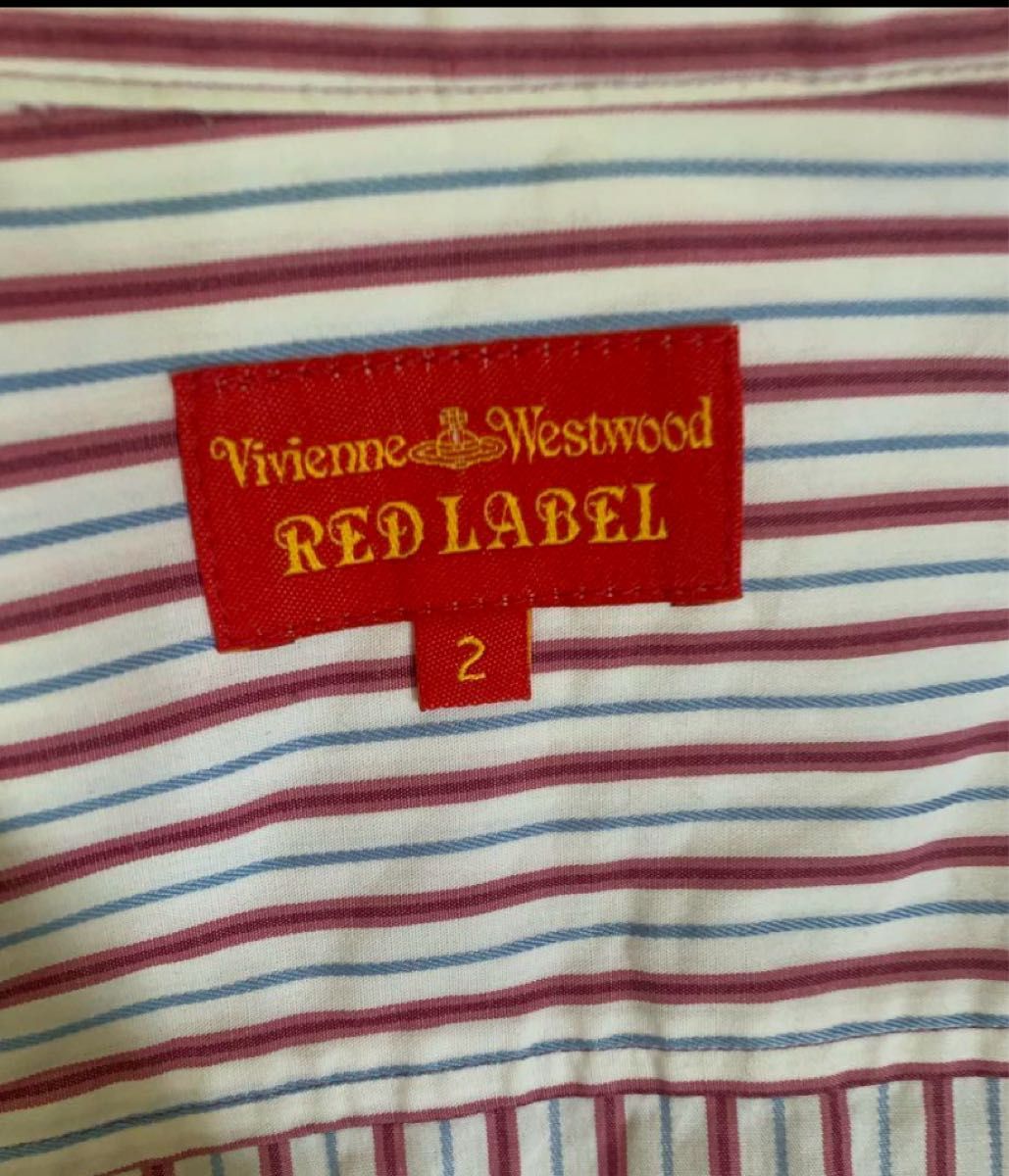 Vivienne Westwood RED LABEL半袖 ブラウス　変形シャツ ストライプ