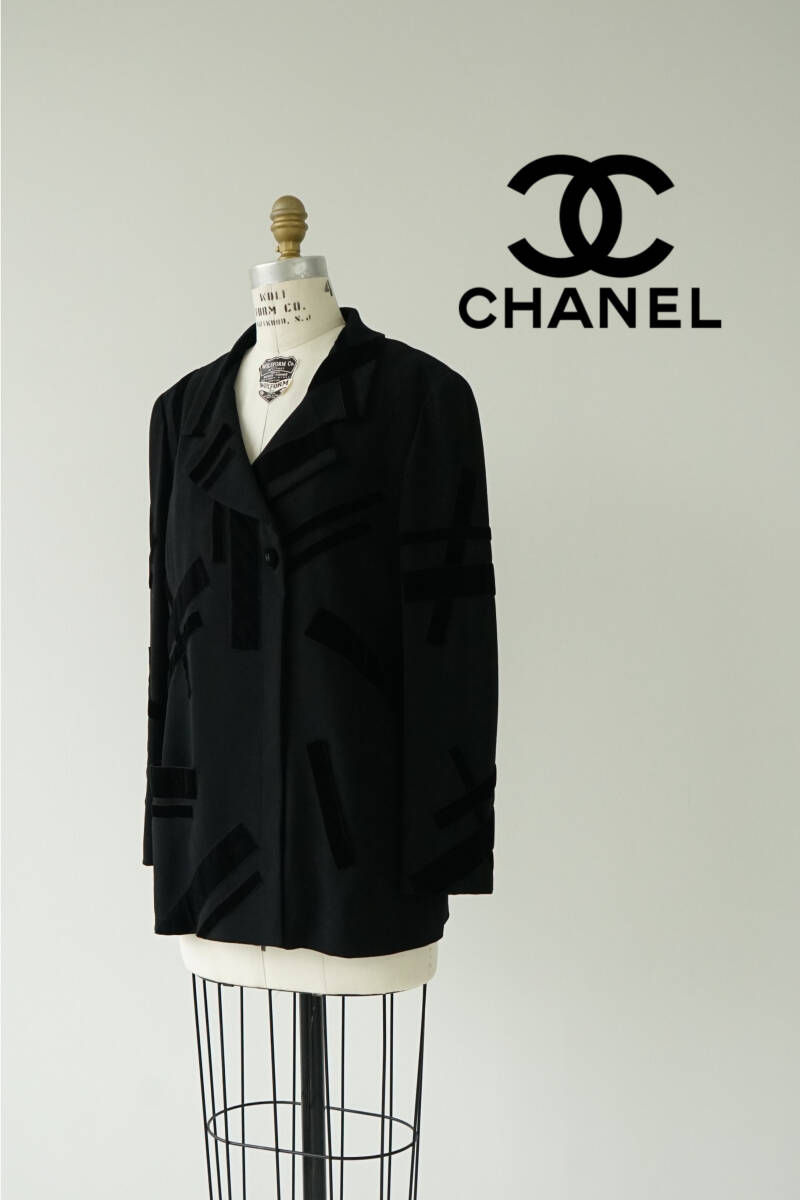 CHANEL 98A シャネル ココマーク ボタン デザイン ウール ジャケット size 40 P11559 V02954 0404748_画像1