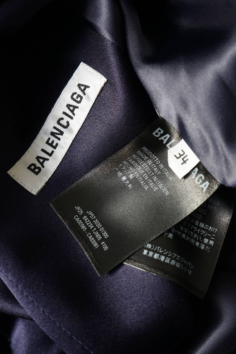 2020SS BALENCIAGA back to front trench dress Balenciaga to ключ платье атлас One-piece пальто size 34 642234 0217242