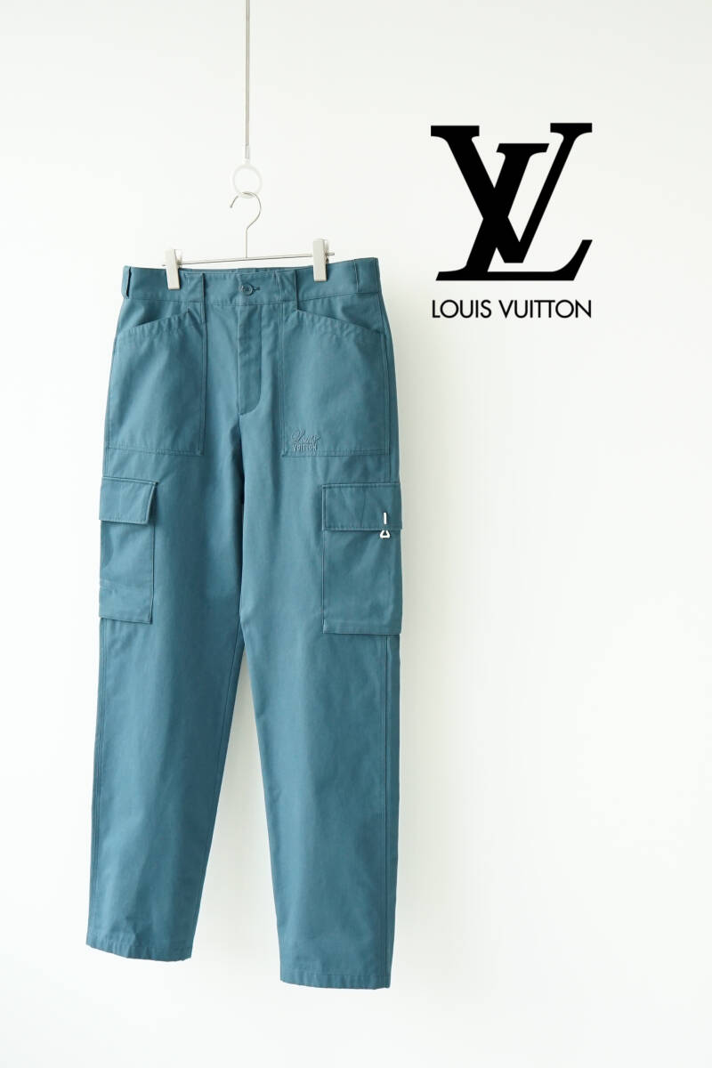 2022AW LOUIS VUITTON ルイヴィトン ピン コットン カーゴ パンツ size 42 RM222 HD9 HNP74W 0404363の画像1