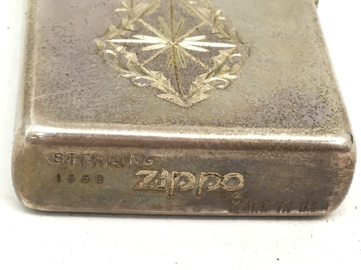 ■Zippo STERLING スターリングシルバー オイルライター 1993年製 火花あり 中古【UW040017】の画像6