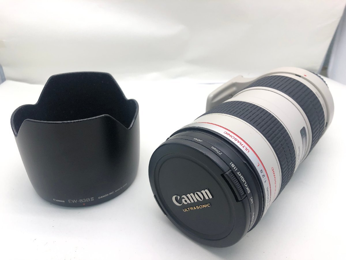CANON ZOOM LENS EF 70-200mm 1:2.8 L 一眼レフカメラ用レンズ フード付き ジャンク 中古【UW040151】の画像1