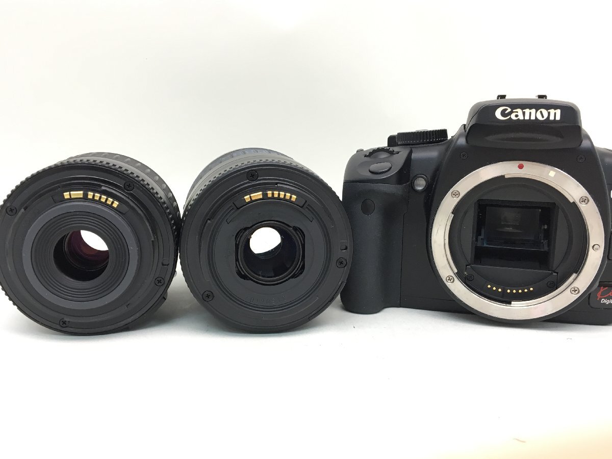 Canon EOS Kiss Digital X/ZOOM LENS EF-S 18-55mm 1:3.5-5.6 ii USM/55-200mm デジタル一眼レフカメラ ジャンク 中古【UW040184】の画像3
