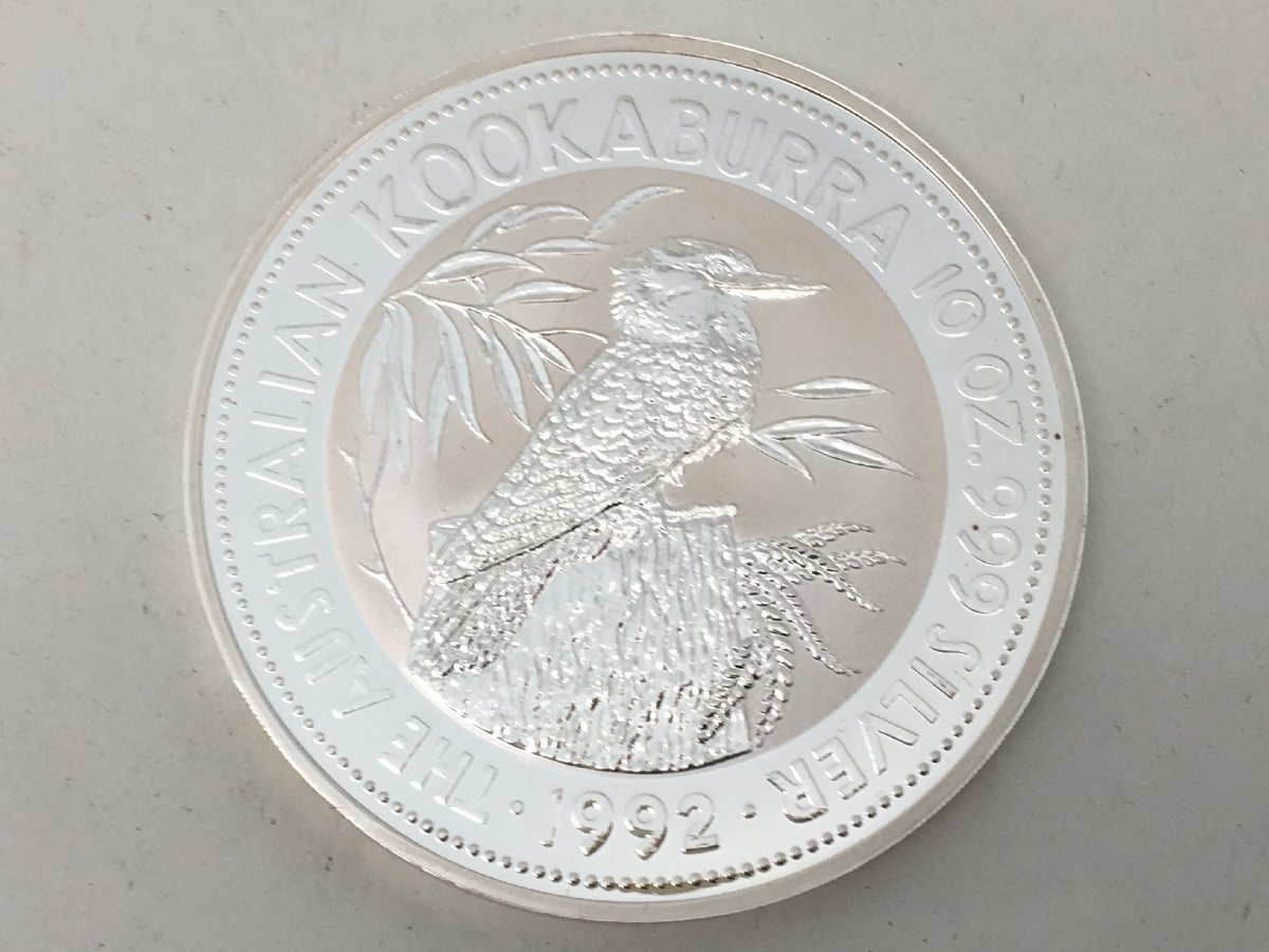 ◆ エリザベス II世 1992年 オーストラリア 10オンス 10ドル 銀貨 カワセミ ケース付き 中古【UW040683】_画像4