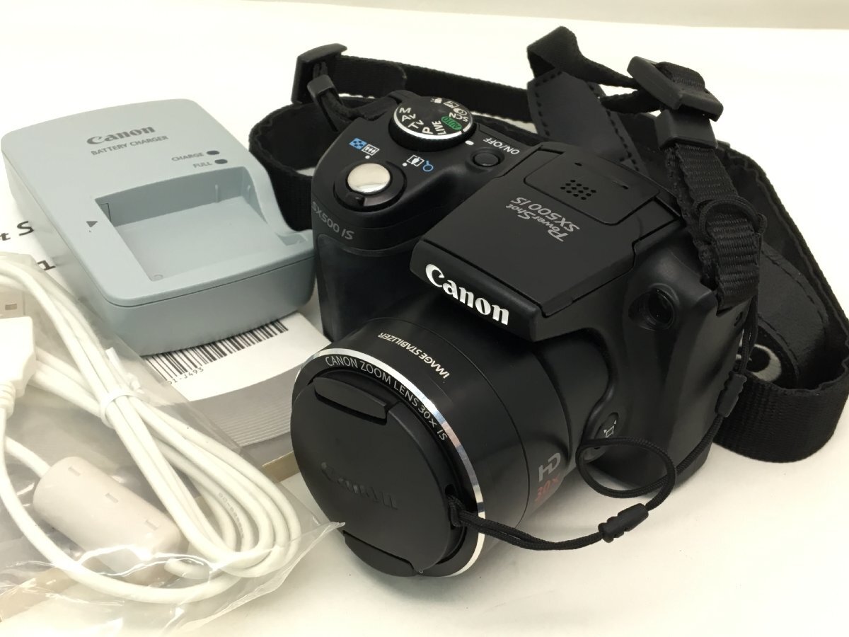Canon PowerShot SX500IS コンパクト デジタルカメラ 付属品付き ジャンク 中古【UW040714】_画像1