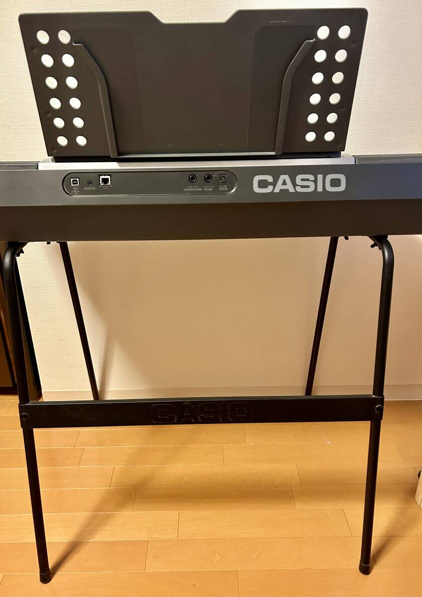 ★美品★CASIO 光ナビゲーション キーボード LK-301 BB★純正キーボードスタンド★譜面立て付きの画像5