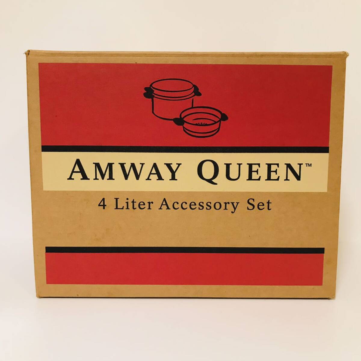 Amwayアムウェイ クイーン　4Lシチューパンセット　両手鍋　新品 未使用_画像1