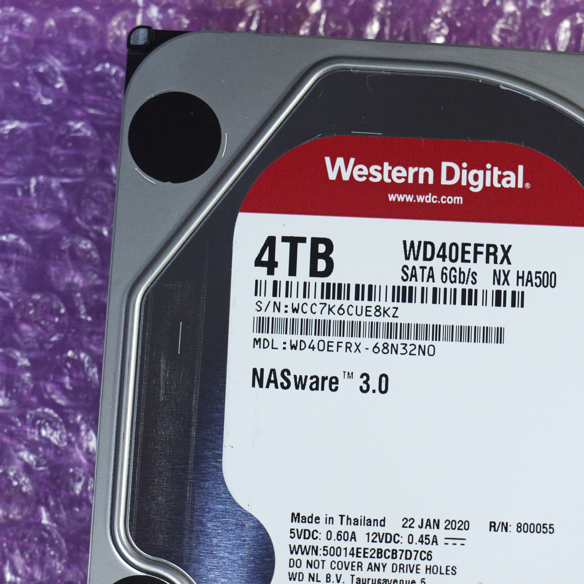Western Digital WD40EFRX 4TB 3.5インチ SATA HDD (2020年製) の画像2