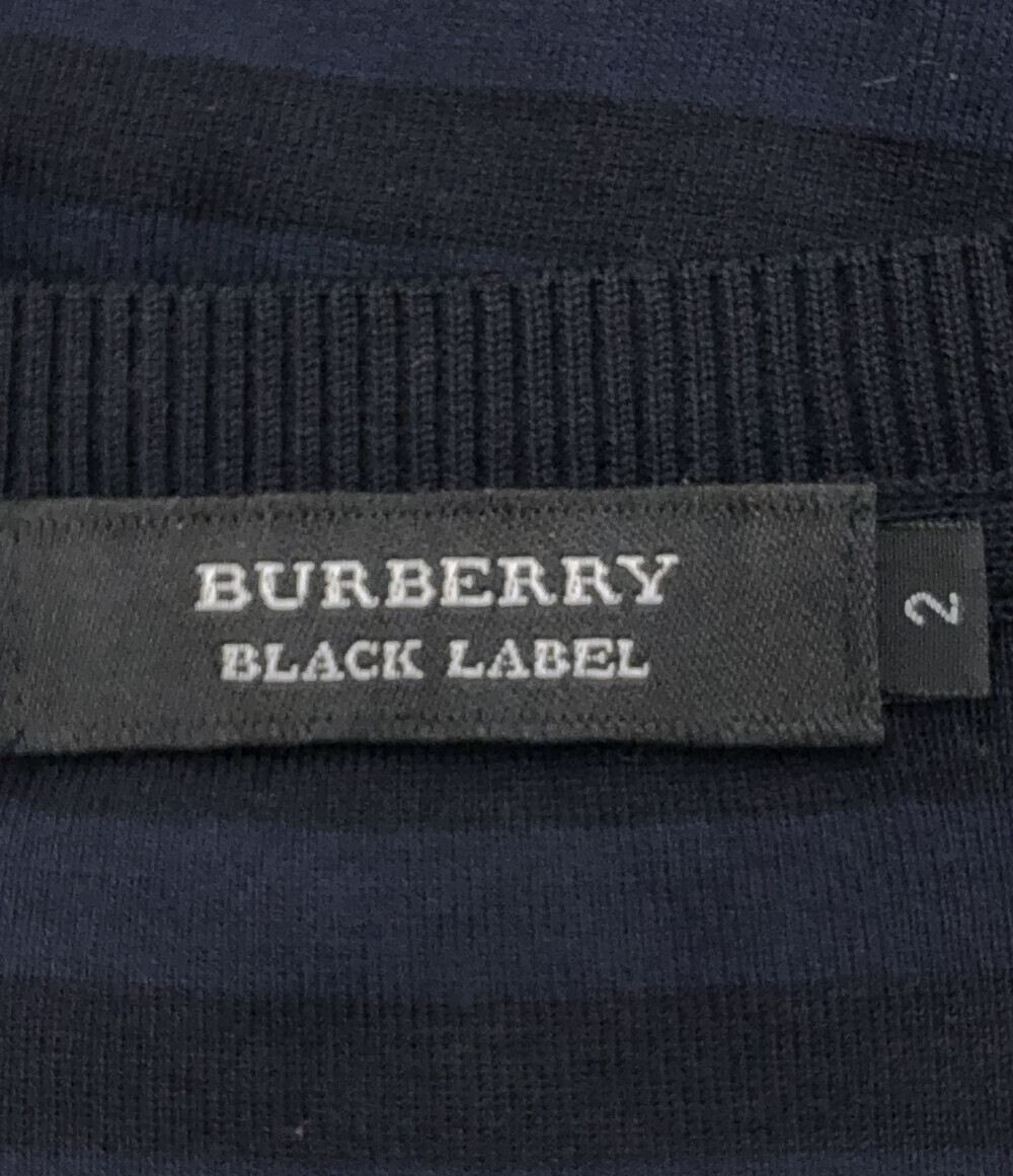 バーバリーブラックレーベル Vネック 長袖ニット メンズ 2 M BURBERRY BLACK LABEL [0502初]_画像3