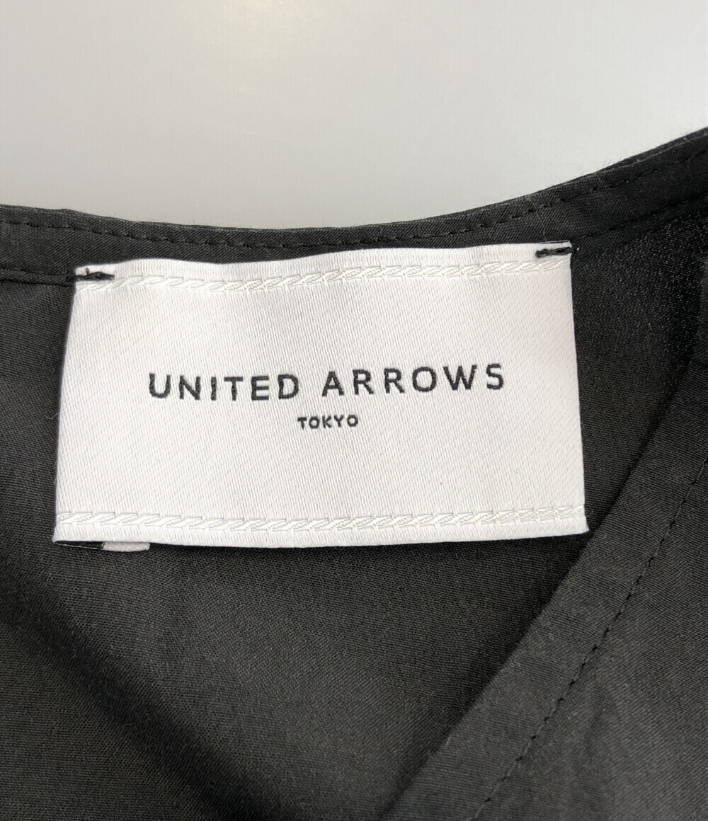 ユナイテッドアローズ ノースリープワンピース Vネック 1526-199-5025 レディース 36 XS以下 UNITED ARROWS_画像3