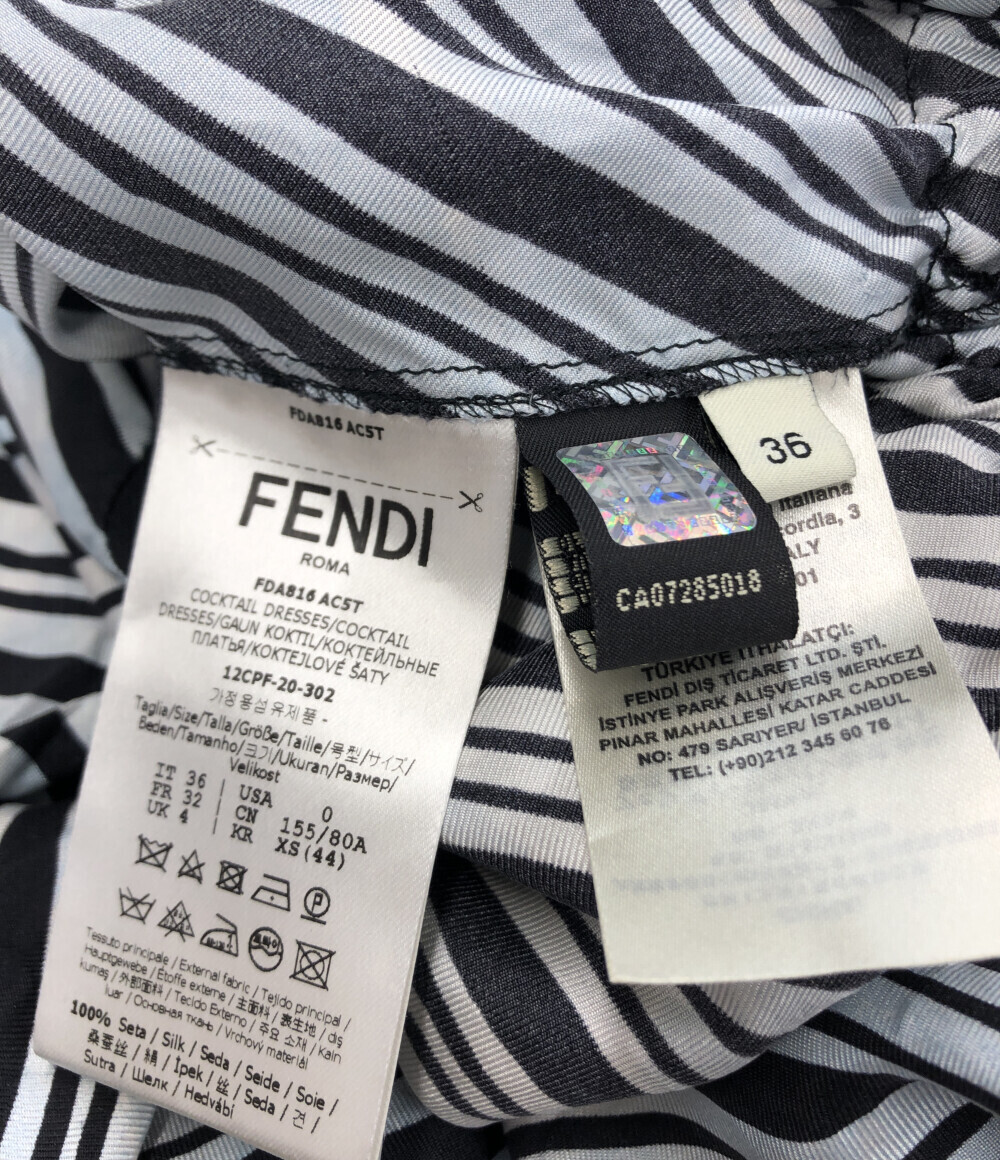 フェンディ 長袖ストライプワンピース レディース 36 S FENDIの画像4