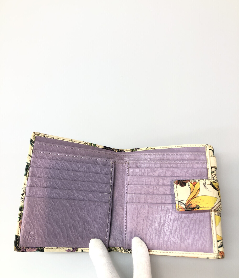 【1円スタート】 グッチ 二つ折り財布 フローラ フレンチフラップウォレット 309755 レディースの画像3