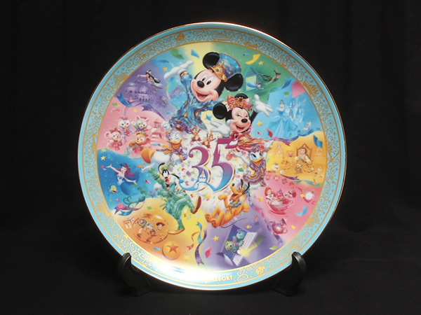 美品 ディズニー インテリアプレート 飾り皿 東京ディズニーリゾート35周年記念 27cm Disneyの画像2