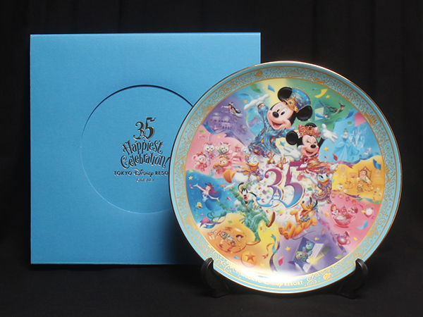 美品 ディズニー インテリアプレート 飾り皿 東京ディズニーリゾート35周年記念 27cm Disneyの画像1