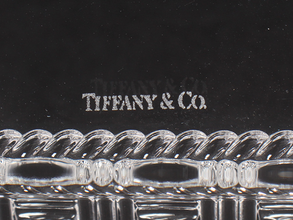 美品 ティファニー スクエアプレート ガラス 角皿 20cm Tiffany＆Co.の画像4