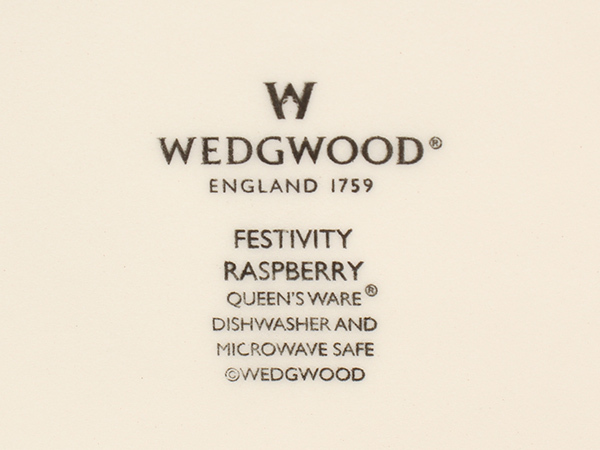 美品 ウェッジウッド プレート 皿 2点セット 21cm フェスティビティ ラズベリー WEDGWOOD_画像4