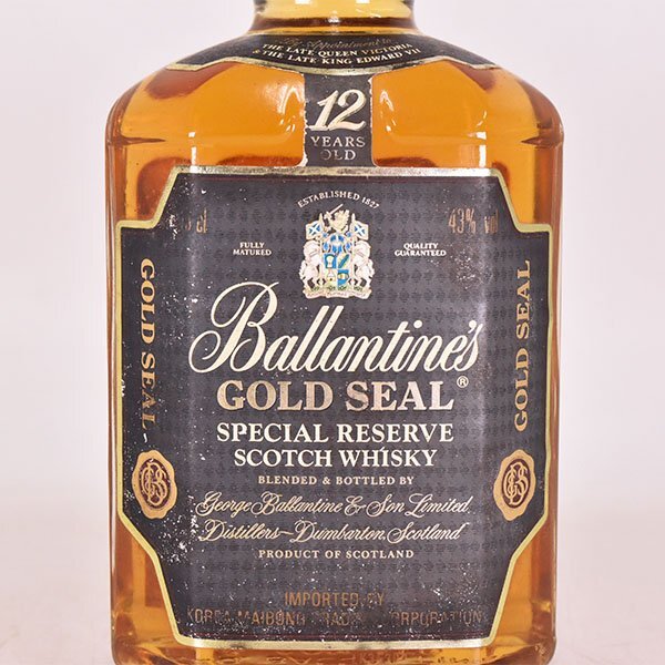 1円～★バランタイン ゴールドシール 12年 スペシャル リザーブ 角瓶 ※ 750ml 43% スコッチウイスキー Ballantine's D140255の画像2
