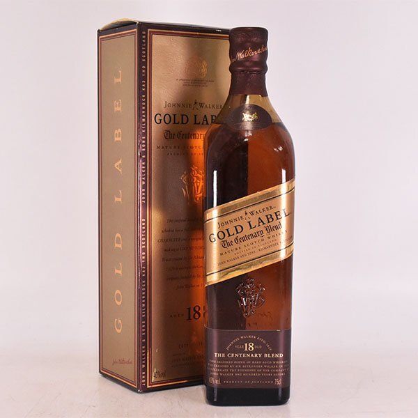 1円～★ジョニーウォーカー ゴールドラベル 18年 センテナリー ブレンド ＊箱付 ※ 750ml 40% スコッチ JOHNNIE WALKER D140102の画像1