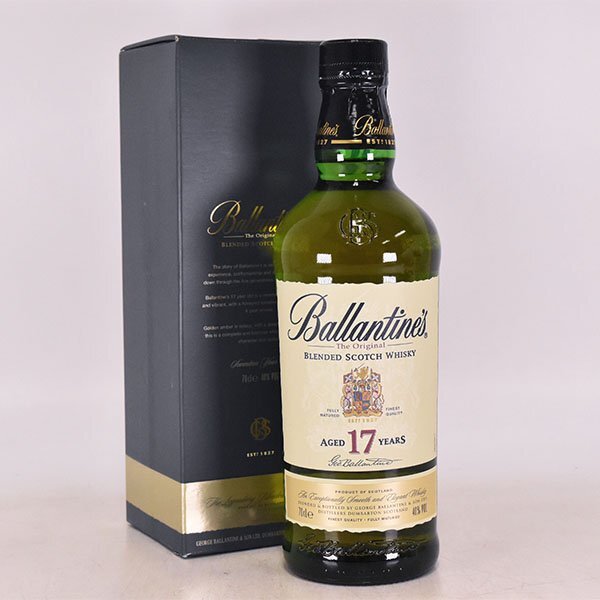 1円～★バランタイン 17年 オリジナル ＊箱付 700ml 40% スコッチウイスキー Ballantine's D140199の画像1