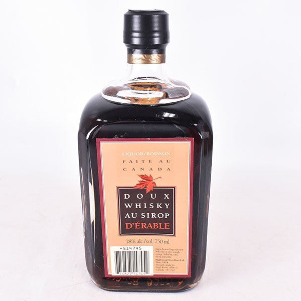 ★スイート メープル ウイスキー ＊箱付 750ml 18% カナダ リキュール SWEET MAPLE WHISKY D140065の画像6