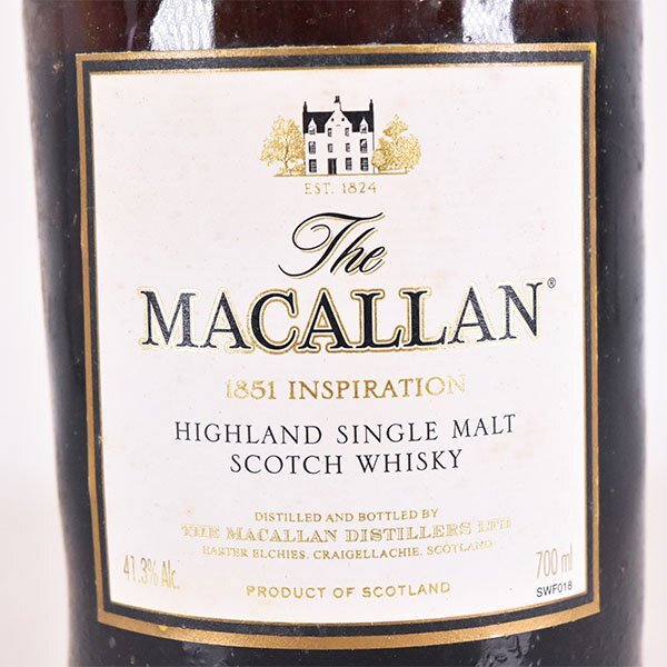 ★ザ マッカラン 1851 インスピレーション ＊箱付 ※ 700ml 41.3% スペイサイド The Macallan D290304の画像3