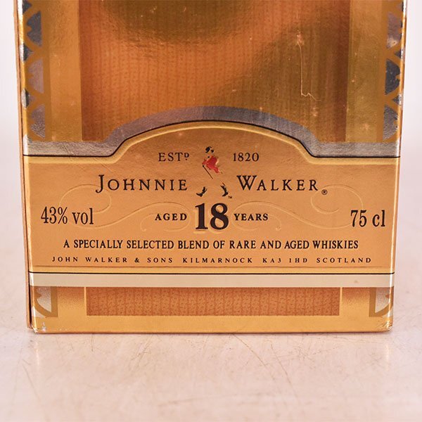 1円～★ジョニーウォーカー ゴールドラベル 18年 ＊箱付 ※ 750ml 43% スコッチウイスキー JOHNNIE WALKER D290077の画像8