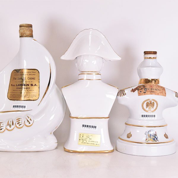 1 jpy ~*3 pcs set *la-sen/ Be high b/ turner Napoleon ceramics bottle *(1.) Special class * 700ml 40% French brandy E06S049