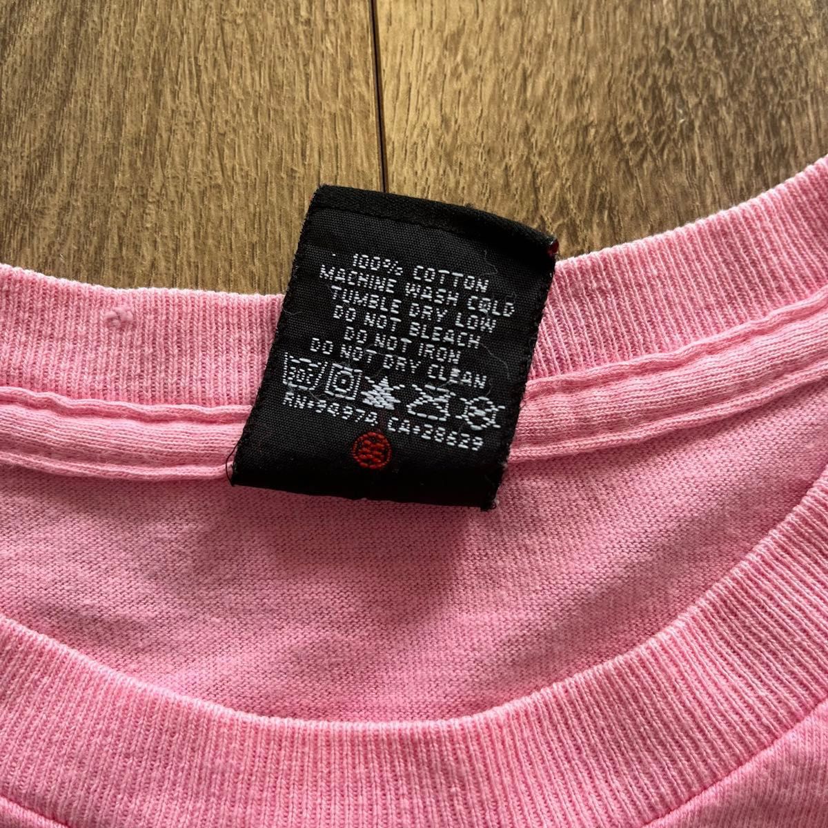 STUSSY 刺繍ロゴ ワンポイントロゴ ピンク 半袖Tシャツ XL STUSSY 刺繍ロゴ ワンポイントロゴ ピンク 半袖Tシャツ XL