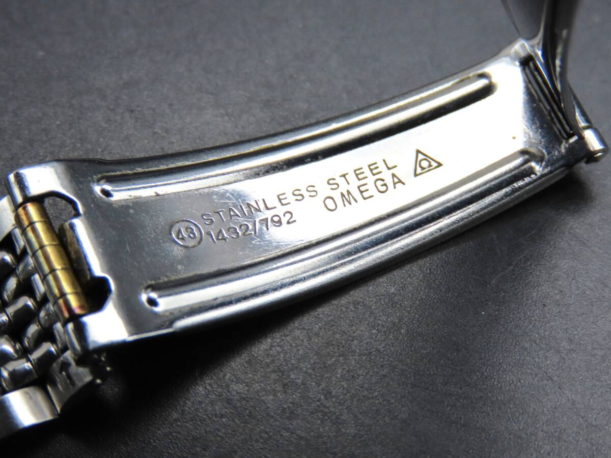 1円～! 稼動品★正規品 OMEGA オメガ シーマスター GP SS 自動巻き デイト 純正ライスブレス 1432/792 スクエア メンズ腕時計 TTKLG5559の画像7