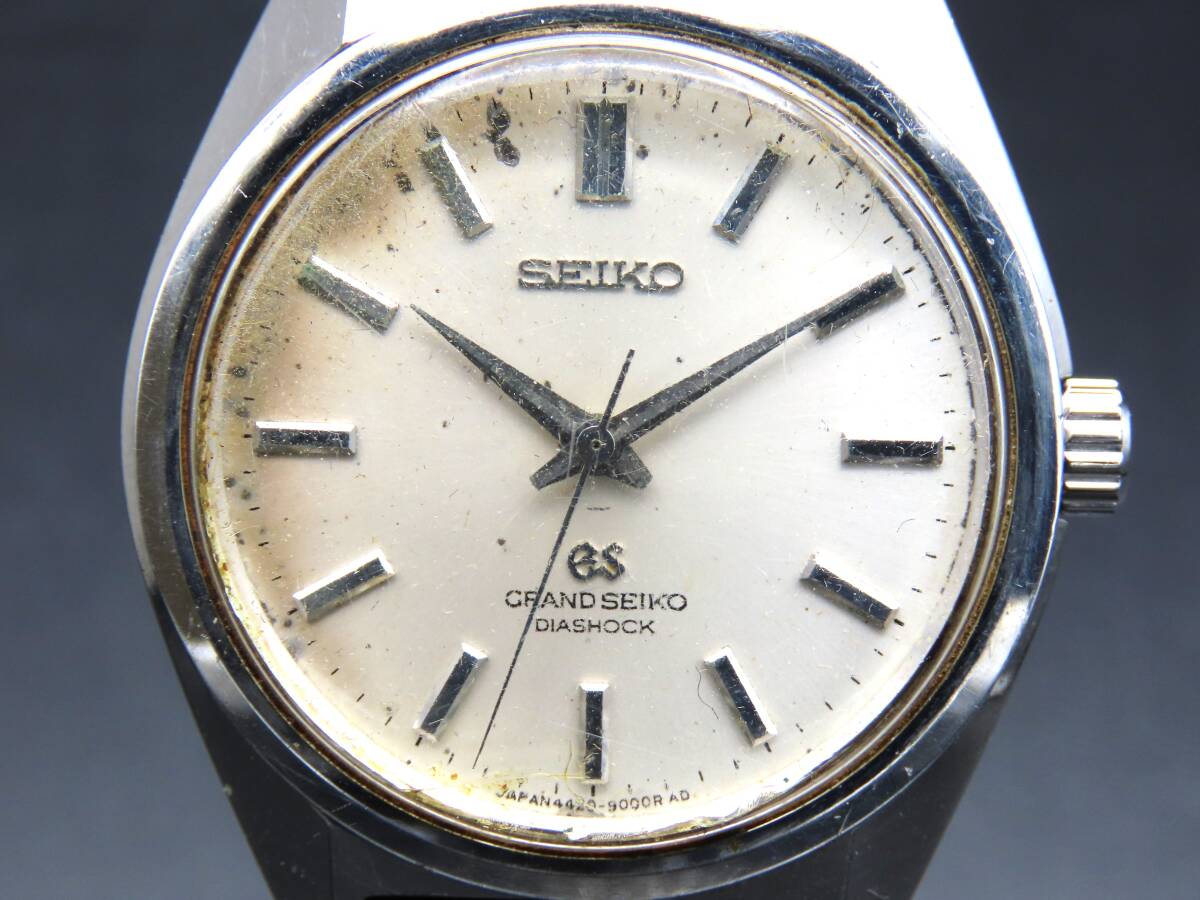 1円～! ジャンク品★正規品 SEIKO グランドセイコー 44GS 前期 4420-9000 金メダリオン 手巻き Cal.4420B メンズ腕時計 TTKLG5558の画像2